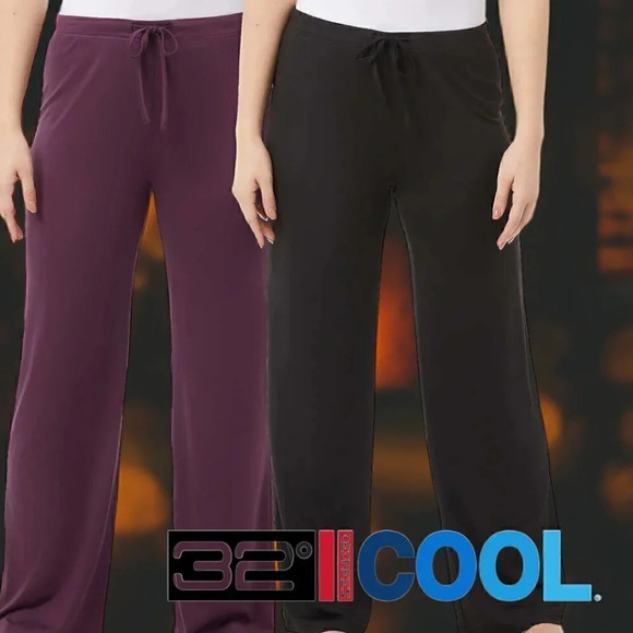 32 Degrees Cool | Soft Sleep Lounge Pants 2-Pack | Black/Purple | NWOT - Picture 1 of 3